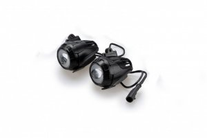 Auxiliary lights PUIG BEAM 3.0 black set with accessories, homologated