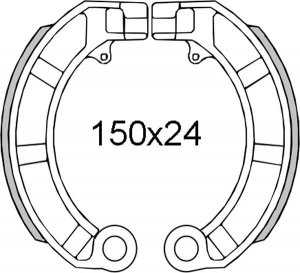 Brake shoes RMS rear