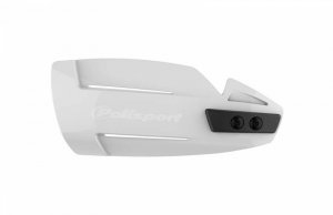 Handguard POLISPORT HAMMER with universal plastic mounting kit White