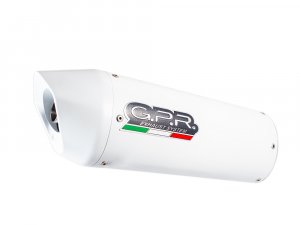 Slip-on exhaust GPR ALBUS EVO4 White glossy including removable db killer, link pipe and catalyst
