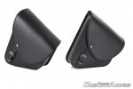 Leather saddlebag CUSTOMACCES APB001N BARCELONA black pair