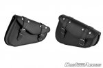 Leather saddlebag CUSTOMACCES APD001N DETROIT black pair