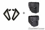 Leather saddlebag CUSTOMACCES API002N IBIZA black pair, with universal support