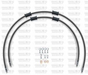 CROSSOVER Front brake hose kit Venhill HON-6021F-BK POWERHOSEPLUS (2 hoses in kit) Black hoses, chromed fittings