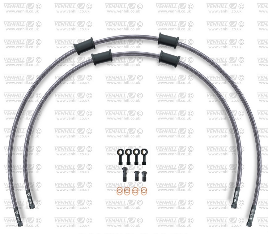 CROSSOVER Front brake hose kit Venhill HON-6021FB POWERHOSEPLUS (2 hoses in kit) Clear hoses, black fittings