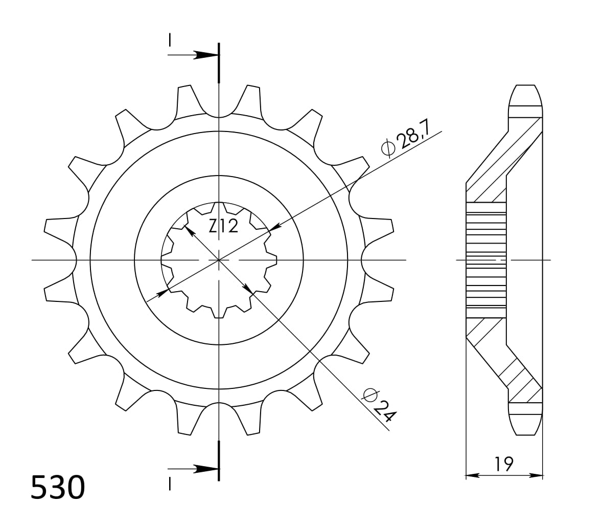 Front sprocket SUPERSPROX CST-527:14