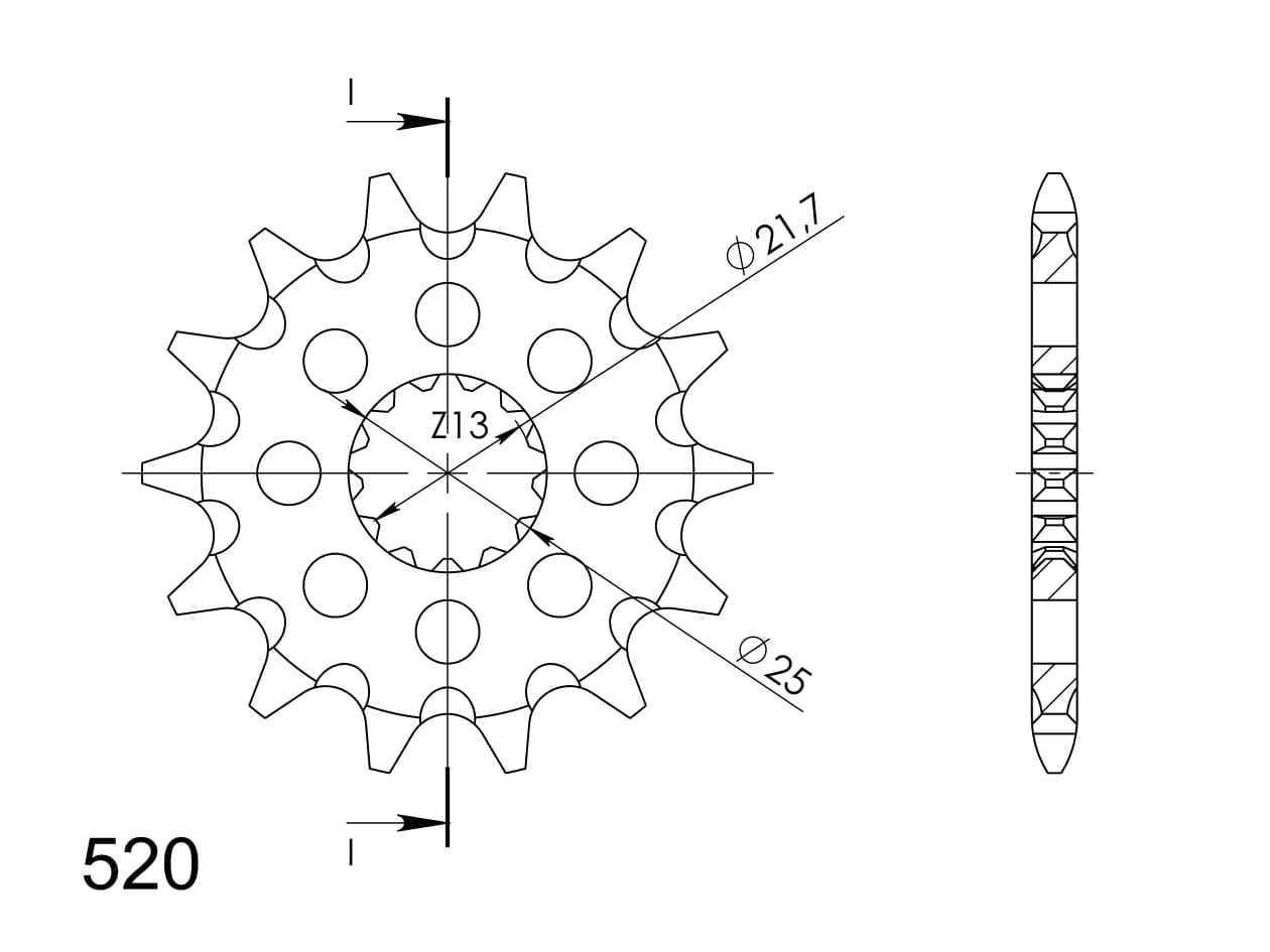 Front sprocket SUPERSPROX CST-565:12 12T, 520