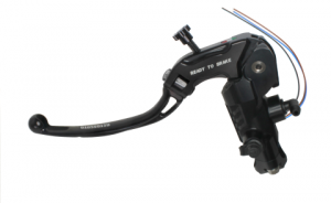 Clutch master cylinder ready to brake ACCOSSATO 16x18 with black folding lever (nut + lever)