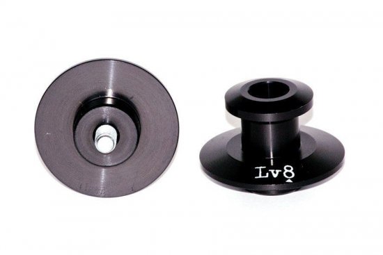 Aluminium bobbins LV8 E201/06100N DIAVOL M6x1 black