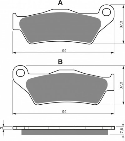 Brake pads GOLDFREN S3 for KTM EXC (XC) 300 (2000-2022)