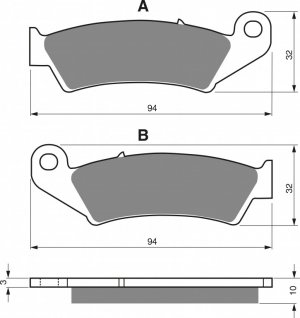 Brake pads GOLDFREN S33 STREET REAR