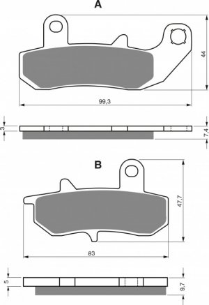 Brake pads GOLDFREN S3