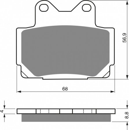 Brake pads GOLDFREN 067 S33 STREET REAR