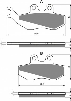 Brake pads GOLDFREN S3