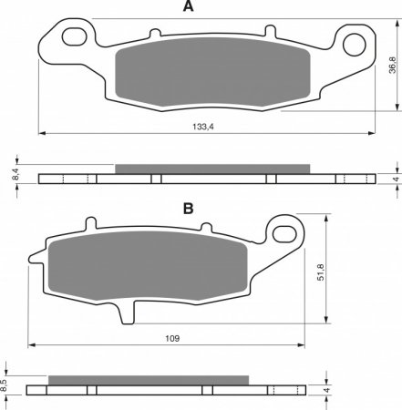 Brake pads GOLDFREN 124 S3