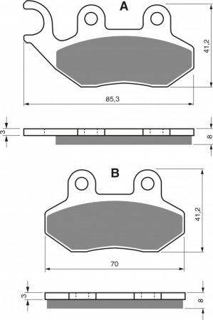 Brake pads GOLDFREN 174 AD  STREET