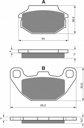 Brake pads GOLDFREN 183 K5