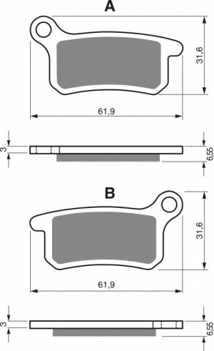 Brake pads GOLDFREN S3