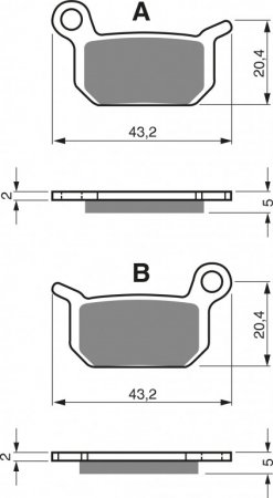 Brake pads GOLDFREN 190 K5