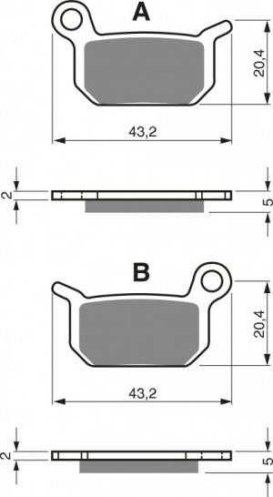 Brake pads GOLDFREN S33 OFF-ROAD REAR