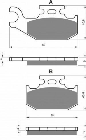 Brake pads GOLDFREN S33 STREET REAR