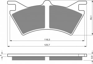 Brake pads GOLDFREN S33 STREET REAR