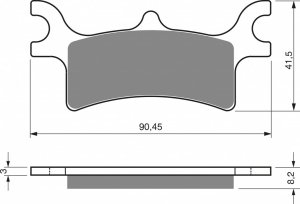 Brake pads GOLDFREN S33 STREET REAR