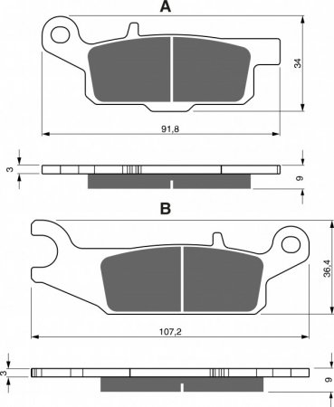 Brake pads GOLDFREN 256 AD  STREET