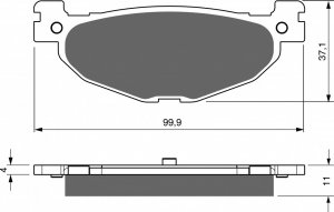 Brake pads GOLDFREN S33 STREET REAR