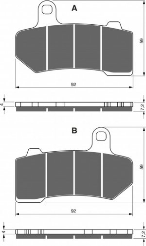 Brake pads GOLDFREN S33 STREET FRONT