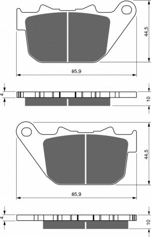 Brake pads GOLDFREN S33 STREET REAR