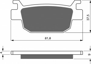 Brake pads GOLDFREN S33 STREET REAR