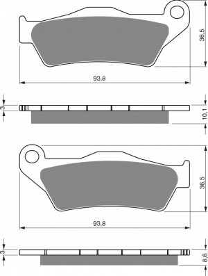 Brake pads GOLDFREN S33 STREET REAR