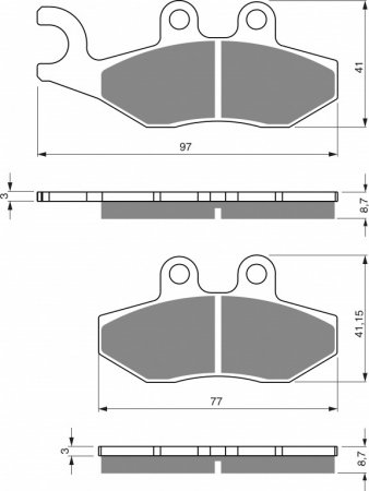 Brake pads GOLDFREN 293 AD  STREET