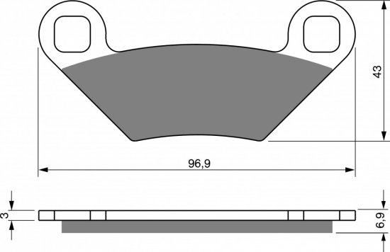 Brake pads GOLDFREN 300 K5