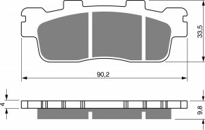 Brake pads GOLDFREN S33 STREET REAR