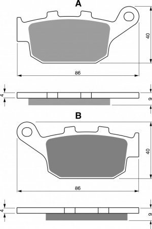 Brake pads GOLDFREN S33 STREET REAR