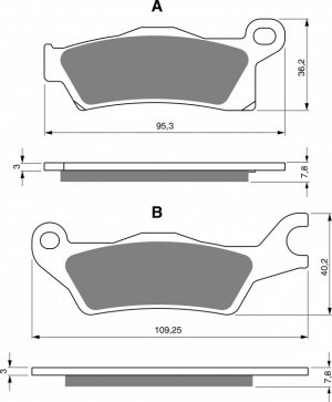 Brake pads GOLDFREN S33 OFF-ROAD REAR