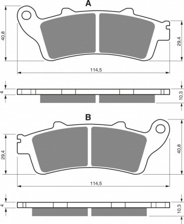 Brake pads GOLDFREN 327 S33 STREET REAR