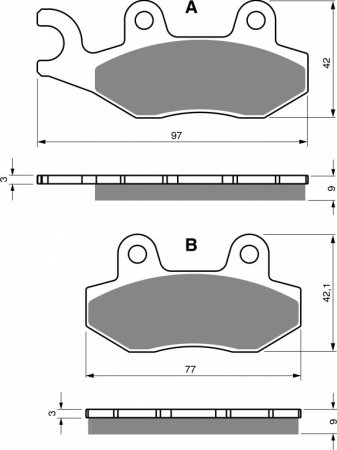 Brake pads GOLDFREN 334 S3