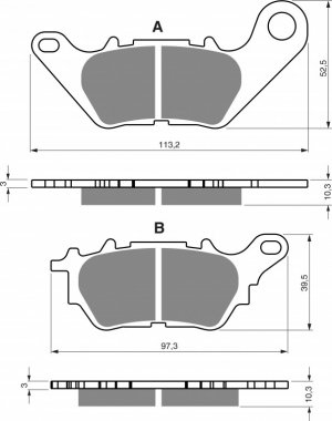 Brake pads GOLDFREN AD  STREET