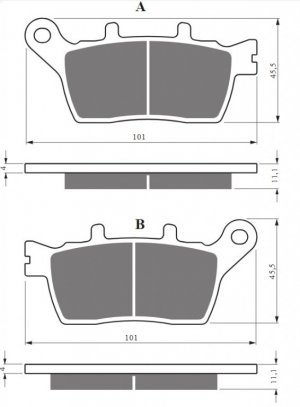 Brake pads GOLDFREN S33 STREET REAR