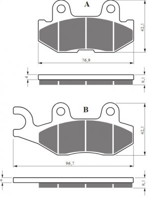 Brake pads GOLDFREN S33 OFF-ROAD REAR