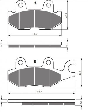 Brake pads GOLDFREN S33 OFF-ROAD REAR