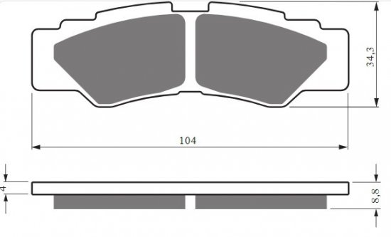 Brake pads GOLDFREN 433 S33 STREET REAR