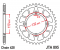 Rear ALU sprocket JT 49)T, nt((428 Red