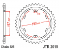 Rear sprocket JT JTR 2015-50 50T, 525