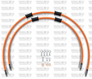 CROSSOVER Front brake hose kit Venhill HON-6021F-OR POWERHOSEPLUS (2 hoses in kit) Orange hoses, chromed fittings