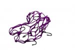 Elastic net PUIG 0788L violet 350 x 350mm