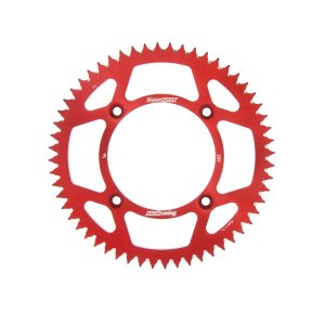 Rear ALU sprocket SUPERSPROX red 56T, 420